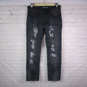 Black Brand Men's Distressed Slim Straight Jeans